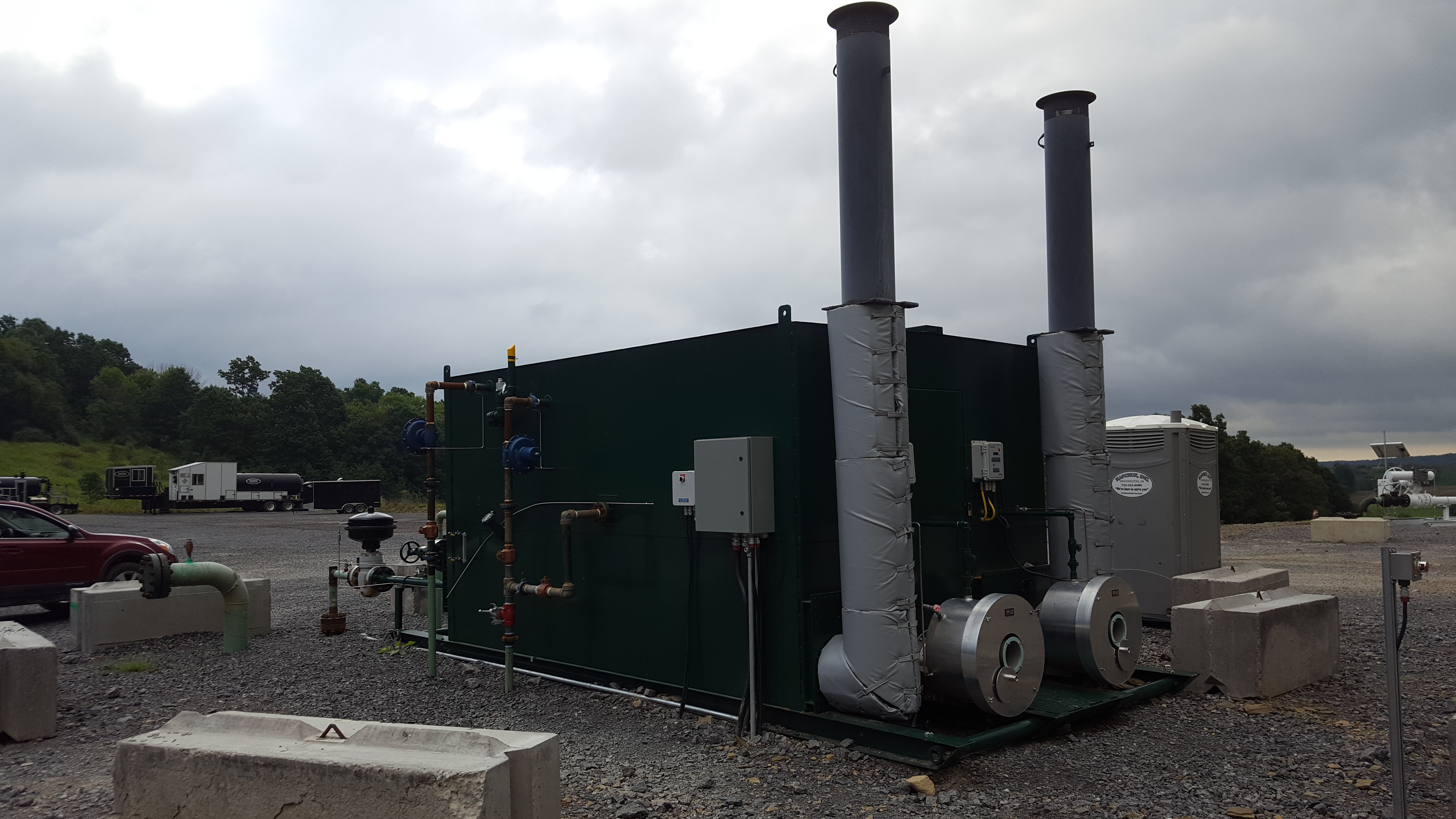 A Gas Processing Unit fully installed at a job site.